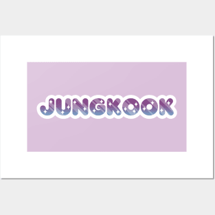 BTS Jungkook sparkling name typography Morcaworks Posters and Art